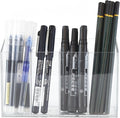 Acrylic Desk Organizer with Removable Dividers 4 Compartments, Clear Pen Holder Makeup Brush Holder