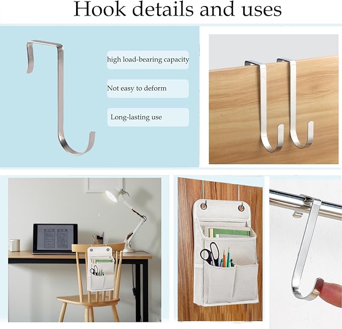 Hanging Basket for Organizing, Wall Organizer with Pockets and Over The Door Organizer，Can for Home, Closet, Office and Camper (1 White)