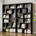 Expandable Bookcase with Adjustable Width,Wooden Room Divider Bookshelf,Standing Display Storage Organizer for Living Room,Study Room or Home Office