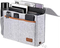 Bedside Caddy,Felt Bedside Storage Organizer, Hanging Storage for Dorm Bed Sofa for tablet Magazine Phone Remotes and Water Bottle Holder (Light Grey)