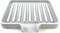 Happitasa Silicone Soap Dish Tray and Sponge Holder with Drain Chute, Pack of 2 | Bathroom and Kitchen Sink Organizer Caddy (Light Grey, 5.2"x4", 7.2 Ounces)
