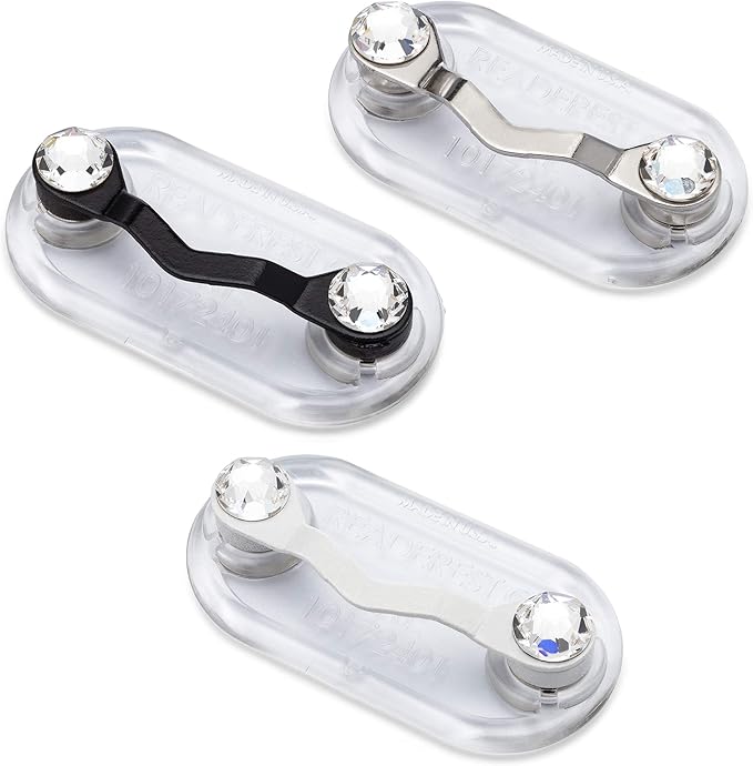 Readerest Magnetic Glasses Holder (3 Pack), Magnet Clip for Readers, Sunglasses & Work Badges for Men & Women, USA Made