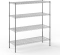 18" Deep x 48" Wide x 54" Height Wire Shelving Kit | 4-Tier | NSF Commercial Storage Rack Unit