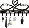 Personalized Couple's Name Key Rack, Wall Mounted Metal Key Holder for Housewarming Gifts,ignent Bedding