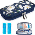 YOUSHARES Insulin Cooler Travel Case TSA Approved Medication Diabetic Supplies Cooler for Travel Refrigerated Medicine Organizer Bag with 2 Ice Pack