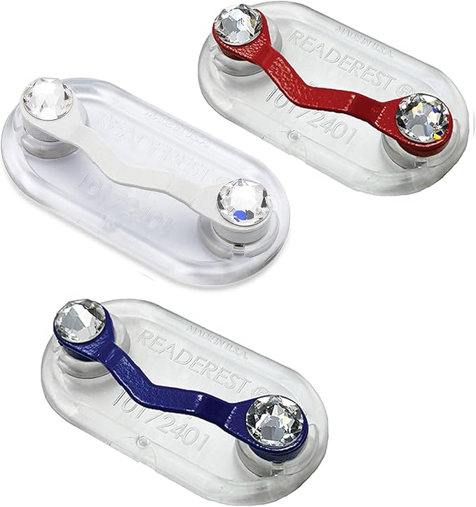 Readerest Magnetic Glasses Holder (3 Pack), Magnet Clip for Readers, Sunglasses & Work Badges for Men & Women, USA Made