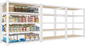 PrimeZone 3 Packs 36" W x 16" D x 72" H Closet Storage Shelves - 5 Tier White Metal Connector Shelving, Adjustable Heavy Duty Garage Shelves, Utility Rack Organizer Shelf for Kitchen Pantry Garage