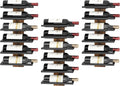 Hoctieon 3-Set 6 Tier Wall Mount Wine Rack, Wall Mounted Wine Bottle Racks for Display and Storage, Hanging Bottle Holder, for Living Room, Dining Room, Bar, Wine Cellar, Rustic Brown