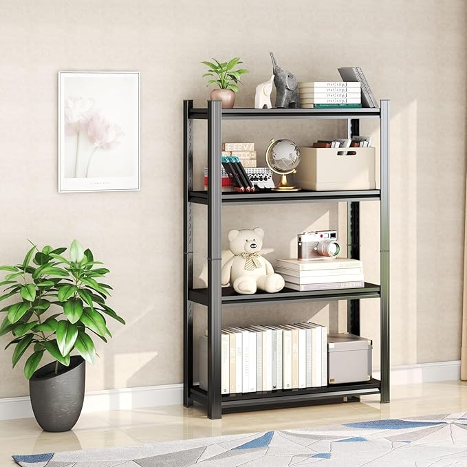 Garage Shelves,14-48''W Heavy-Duty Storage Shelves, Double-Layer Uprights, Thickened Shelves, Waterproof &Rustproof, Suitable for Indoor & Outdoor Use.