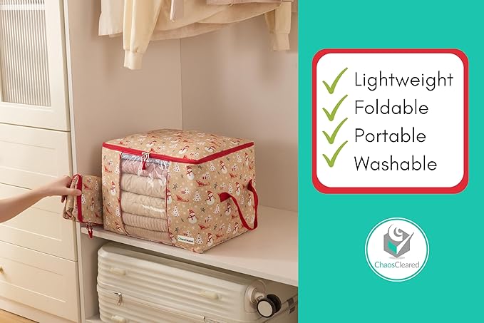 Canvas Storage Bags 2 Pack (Snowman Bag 2 Pack)