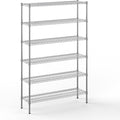 14" Deep x 48" Wide x 74" Height Wire Shelving Kit | 6-Tier | NSF Commercial Storage Rack Unit