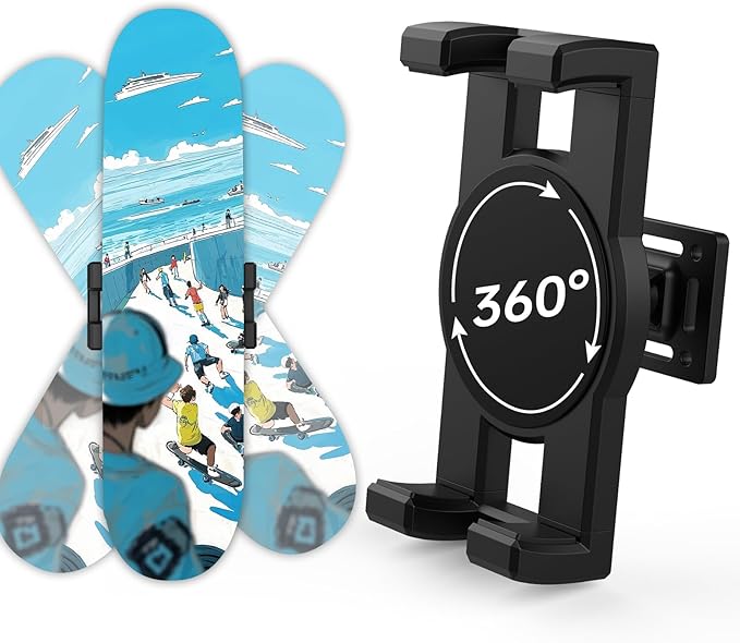 Swivel Skateboard Wall Mount, 360° Skateboard Deck Wall Mount, Suspended Display Hanger Grab, Suitable for Any Skateboard Shop and Enthusiast, Collector 1set