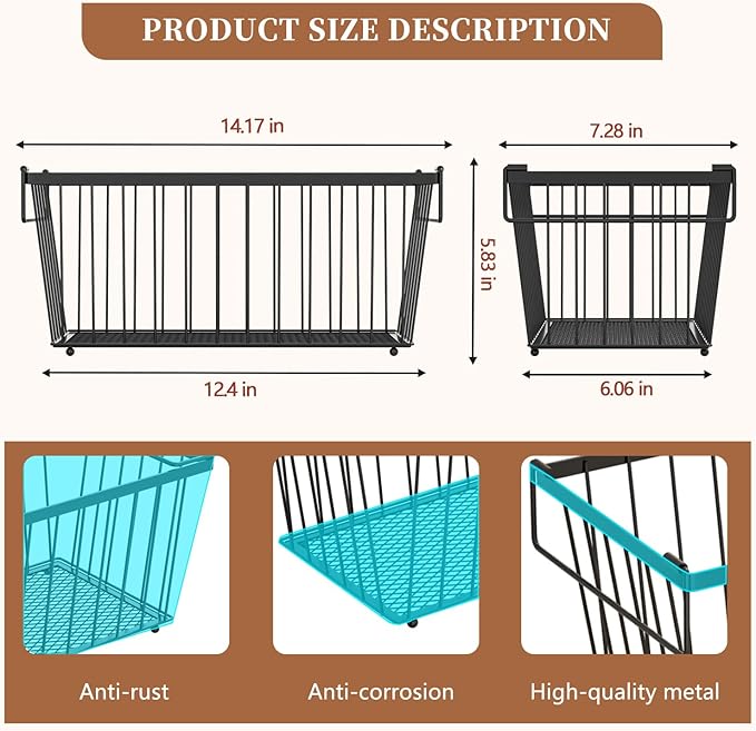 Enhanced Leak-Proof Bottom - Freezer Organizer Bins ，6 Pack Stackable Deep Freezer Organizer Bins for 7 Cu.FT Small Chest Freezer，Easy Get Bottom Foods without Digging