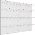 TORACK Metal Pegboard Panels and Hooks for Garage, Workbench, Shop, Shed Tool Organizer Peg Board with 1/8" & 1/4" Holes, Modular Wall-Mounted Pegboard with Pegboard Hooks(Light-Grey)