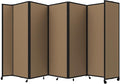 Versare Room Divider 360 Portable Wall Partition | Folding Panels | Large Freestanding Divider | Locking Wheels | Temporary Room Separator