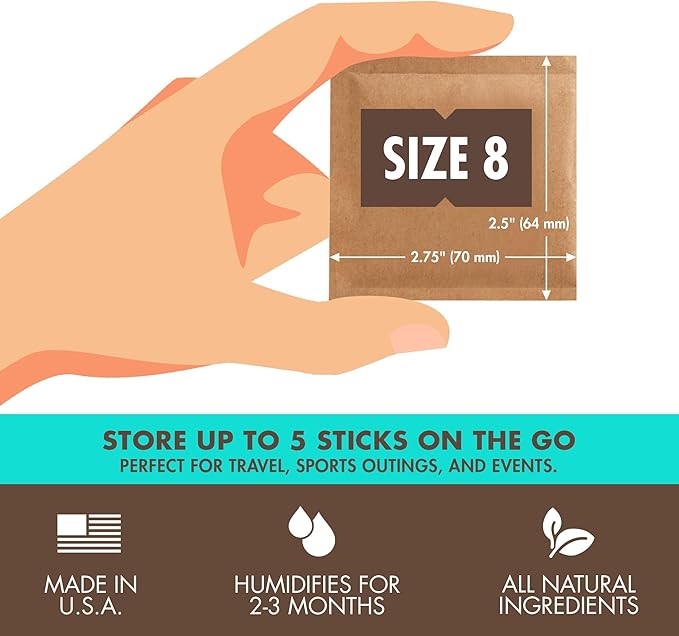 Boveda 72% RH 2-Way Humidity Control – Restores & Maintains Humidity – All in One Solution for Humidification- Patented Technology - Convenient & Versatile - 10 Count Resealable Bag