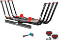 Young Ebike Rack & Brake Light Bundle, 2-Bike Hitch Mount Platform with Ramp, Fits Fat Tire up to 5", Foldable Carrier for Car SUV Truck RV, Waterproof LED Tail Light Kit, FMVSS108 Certified