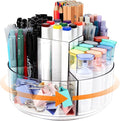 Rotating Pencil Holder for Desk, 5 Slots 360-Degree Spinning Acrylic Pen Holder for Desk, Marker Holder Caddy Art Supply Organizer Pen Organizer for Office Home School