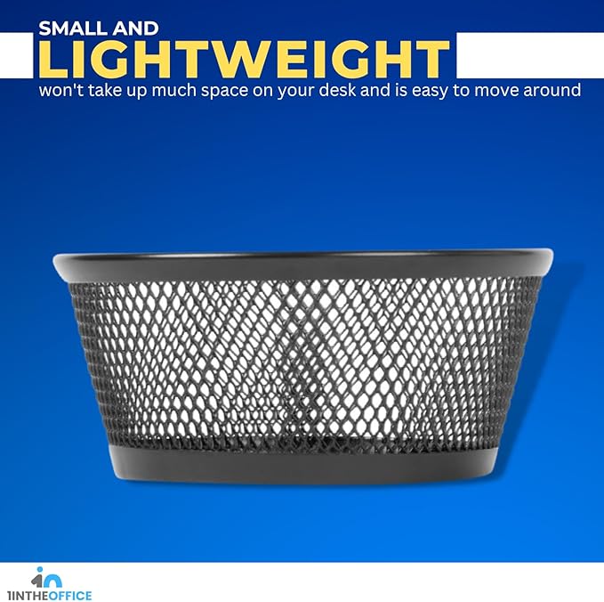 1InTheOffice Mesh Paper Clip Holder for Desk, Paperclip Holder, 2 Pack