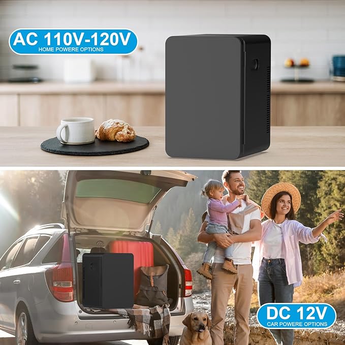 advwin 22L Mini Fridge for Bedroom, 30 Cans Portable Cooler & Warmer Compact Refrigerators with AC/DC Power for Skin Care, Beverage, Cosmetics, Food, Drinks, Office Desk Dorm Room