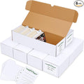 Trading Card Storage Box with Dividers, Cardboard Cards Organizer Box for Baseball, Sports, Game, Playing Card Collection, pack of 6, White&Brown