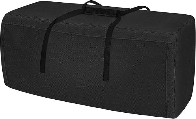 Porch Shield Outdoor Cushion Storage Bag 62 inch Waterproof Outside Storage Bags for Patio Furniture with Zippers and Handles Black