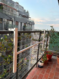 Balcony and Wall Mounted Clothes Drying Rack Made of Aluminum Perfect for Outdoors Clotheline for Laudry Room (35.4" x 20.5")