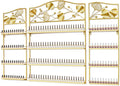 EBANKU Metal Nail Polish Racks, Gold Flower Shape Display Rack Cosmetic Display Case Lipstick Perfume Wall-mounted Shelf Essential Oil Organizer for Home Spa Nail Salon Shop