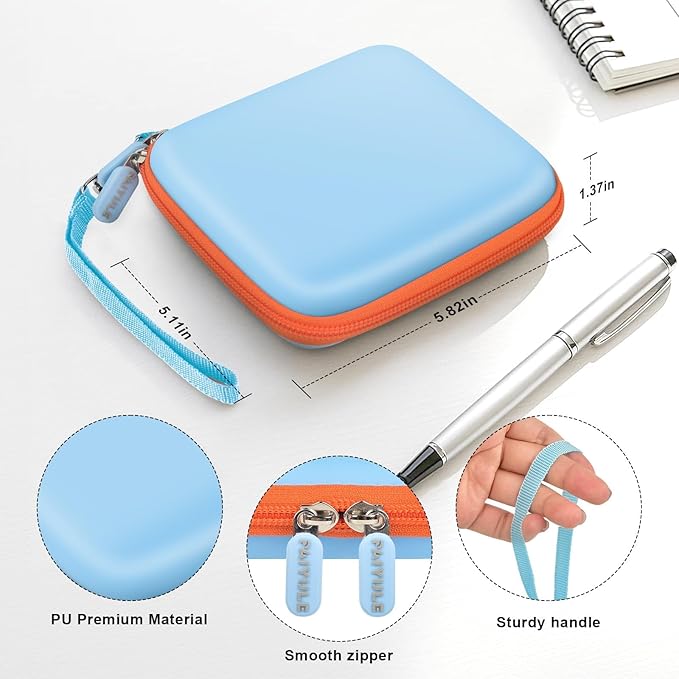 Case Compatible with SanDisk 1TB 2TB 4TB 500GB 8TB for SanDisk Extreme PRO Portable SSD External Hard Drive, Memory Card SD SDXC SDHC Card Storage Holder Organizer - for 2 Pcs SSD (Blue)