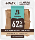 Boveda 62% Two-Way Humidity Control Packs For Storing 1 lb – Size 67 – 4 Pack – Moisture Absorbers for Storage Containers – Humidifier Packs – Hydration Packets in Resealable Bag