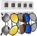 2 Pack Wooden Sunglasses Organizer Wall Mounted - Rustic Sunglass Holder for RV, Garage Door, Office & Home Decor - Glasses Storage Display Rack Gift for Women, Husband, Sunglass Lovers