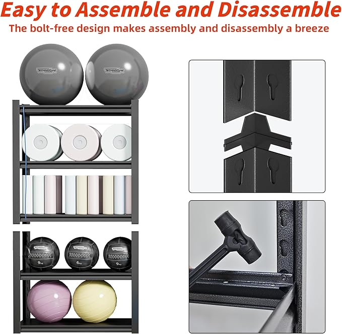 32" W Garage Shelving,5-Tier Heavy Duty Shelving Unit,3000LBS Adjustable Metal Storage Shelves,Storage Rack Units for Industrie,Shed,Warehouse,Basement,Black,32" W x 16" D x 63" H