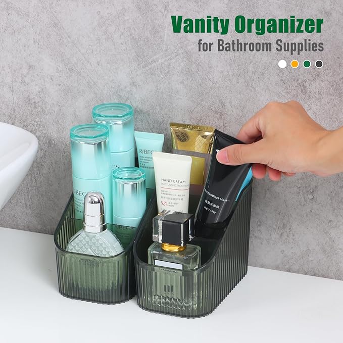 Grean Makeup Brush Holder Organizer for Vanity, Bathroom Countertop Organizer 6 Cups, Toiletry Organizer, Storage & Display for Skincare, Perfume, Hairbrush, Sunglasses & Desk Accessories