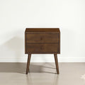 NTC Lux Nightstand with 2 Drawers, Featuring Adaptable Design, 150 lbs Load Capacity, Water-Resistant, Elevate Your Space, Easy Assembly - Dark Walnut