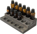 MyGift 3-Tier Vintage Grey Wood 17-Bottle Essential Oil Display Stand