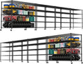 PrimeZone 5 Tier 80.7" H x 55.5" W x 24" D Wire Shelving with Wheels 3000lbs NSF Certified Storage Shelves Heavy Duty Metal Shelf Adjustable Rolling Rack Commercial Garage Restaurant Warehouse 8Pack