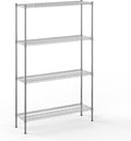 14" Deep x 48" Wide x 74" Height Wire Shelving Kit | 4-Tier | NSF Commercial Storage Rack Unit