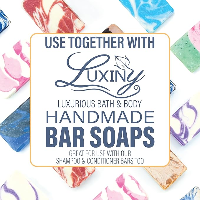 Soap Savers for Bar Soap, American Made by Luxiny, Lifts Soap in Soap Dishes & Shower Soap Holders -Handmade Soap Lasts Longer - Made from Plant Based Materials, 2 PK (Sapphire Royal Blue)
