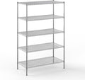 24" Deep x 48" Wide x 74" Height Wire Shelving Kit | 5-Tier | NSF Commercial Storage Rack Unit