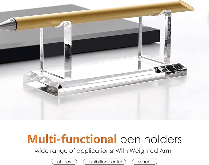 SANRUI Acrylic Pen Holder Display Stand, Shop Fountain Pencil Makeup Brush Rack, Ballpoint Pen Showholder, Paintbrush Drying Rack Organizer Desk for Home School Office Or Store Use