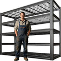 68" Wide Heavy Duty Garage Shelving Units, 5-Tier Deep Storage Shelves,Black Metal Garage Shelves,Steel Shelf,Large Storage Rack,Industrial Shelving for Shop, 68" W x 20" D x 84" H