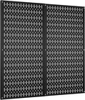 Pegboard Wall Organizer 2 PCS 32" x 16" Black Peg Board Metal Pegboard Panels for Garage Tool Storage