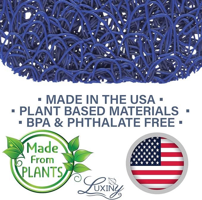 Soap Savers for Bar Soap, American Made by Luxiny, Lifts Soap in Soap Dishes & Shower Soap Holders -Handmade Soap Lasts Longer -Madefrom Plant Based Material (Sapphire Royal Blue)