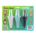 Every Drop 3 Pack Universal Bottle Emptying Kit Transfer Connector for Soap, Lotion, Shampoo, Conditioner, and Kitchen Condiments, Mess Free Leak Proof Funnel Coupler