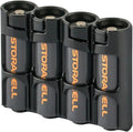 AA Battery Storage Caddy by Storacell, Black, Holds 4 Batteries (Not included)