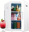advwin 22L Mini Fridge for Bedroom, 30 Cans Portable Cooler & Warmer Compact Refrigerators with AC/DC Power for Skin Care, Beverage, Cosmetics, Food, Drinks, Office Desk Dorm Room