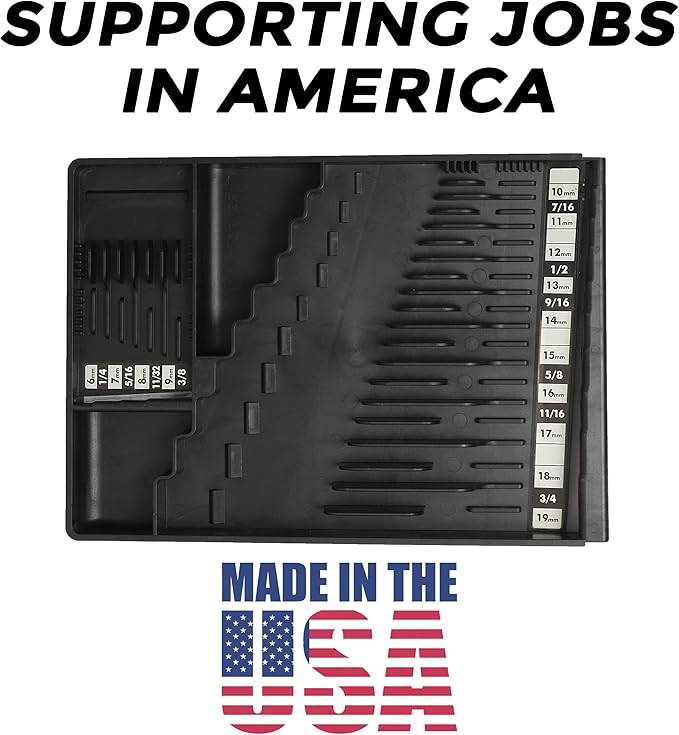 WRENCH ORGANIZER (BLACK) - Made in USA