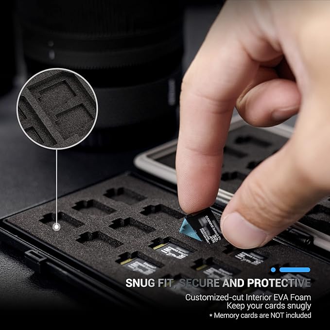 30 Slots Micro SD Card Case with Index Label, Water Resistant & Shockproof Micro SD Card Holder, Compact MicroSDHC/MicroSDXC/Micro SD Card Organizer Storage