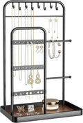 pickpiff Jewelry Holder Stand: Jewelry Display for Necklace, Bracelet, Earring, Ring, Black