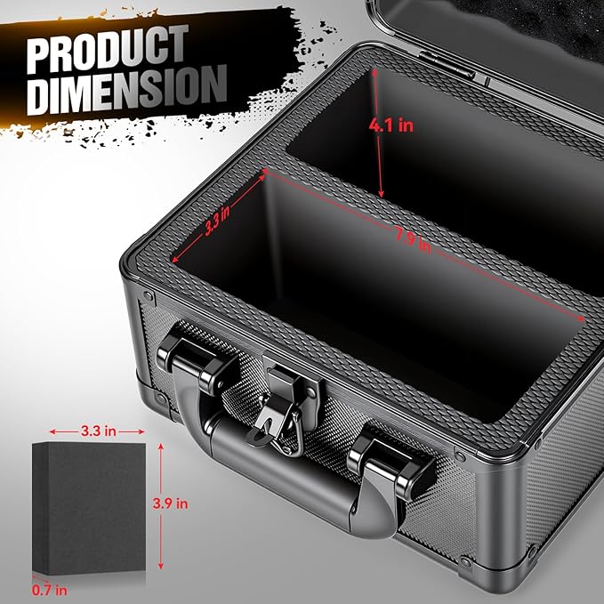 Graded Card Storage Box, Top Loader Boxes, Sports Trading Card Storage Case, Slab PSA/GMA/CSG/SGC/HGA Magnetic Holder, Baseball Football Card Case, Holds 200+ Cards